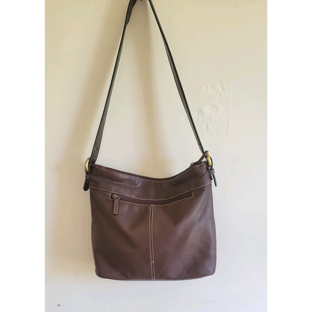 Vintage 90's G.H. Bass & Co Brown Pebbled Leather Tote Shoulder Bag Purse